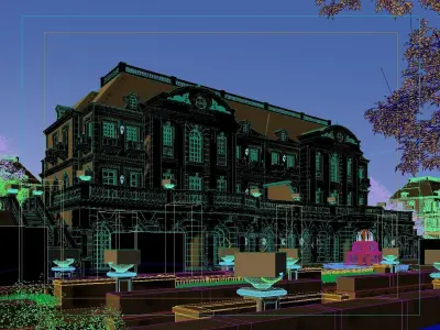 Classic House Villas 3D model