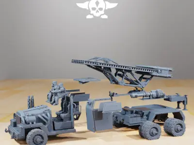 GrimGuard SF-31J Artillery Truck 3D print model