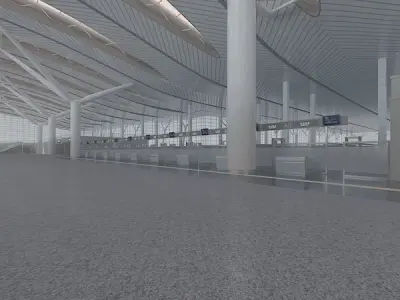 Airport hall 3D model