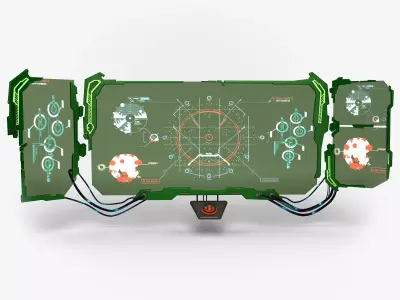Sci-fi Monitor2 Low-poly 3D model