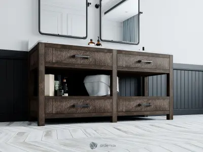 Double Sink Vanity 3D model