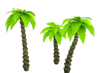 Stylized palm Low-poly 3D model