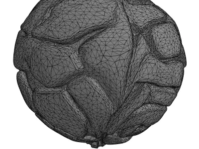 Futuristic Power Core Sphere Low-poly 3D model