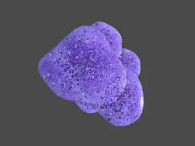 Fantasy Mushroom I06 Purple - Scene Backdrop Design Low-poly 3D model