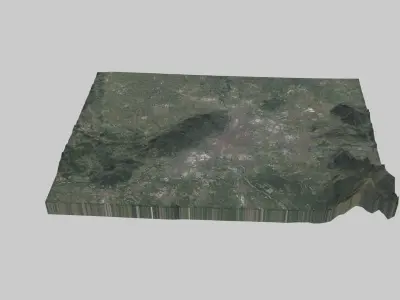 Torino City Low-poly 3D model