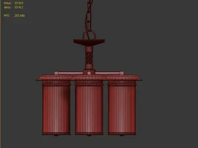 Hanging Lamp LOFT HOUSE P-120 3D model