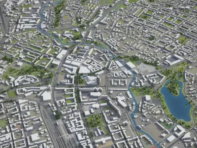 Chemnitz  Low-poly 3D model