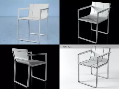 Flat chair 3D model