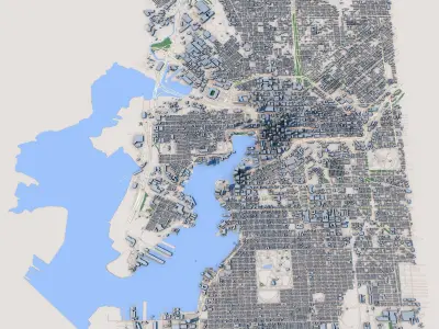 Baltimore City Maryland United States 3D model