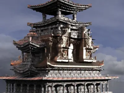 Dragon Lord Temple 7 3D model