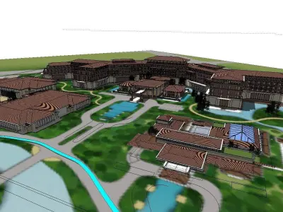 vacation spot-Resort-Fashion Leisure Hotel-0122 3D model