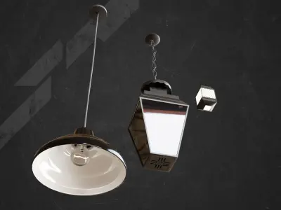 Glendale Pulley Task Floor Lamp - Williamsburg Lighting Style 3D model