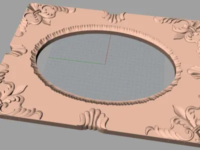Photo frame 3D relief models STL Files used for CNC Router E985 3D model