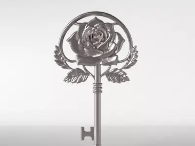 Rose Key 3D print model