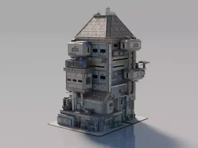 Neighborhood tower Building 2 3D model