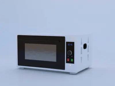 White Microwave Oven  3D model