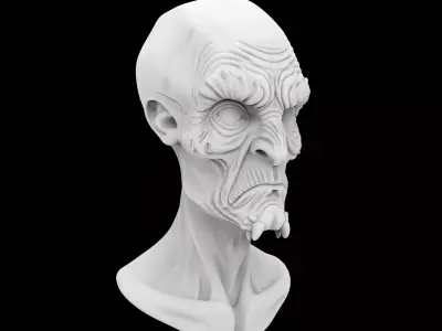 Ancient Alien Bust 3D Print Model 3D print model