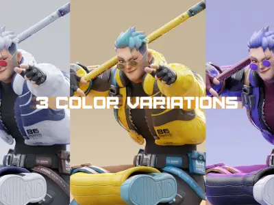 SUN WUKONG THE MONKEY KING - Cyberpunk Version Low-poly 3D model