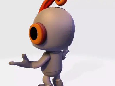 Cartoon Robot 3d Model Low-poly 3D model