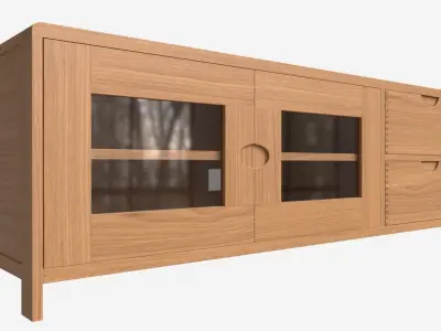 Wide TV Unit Ercol Bosco 3D model