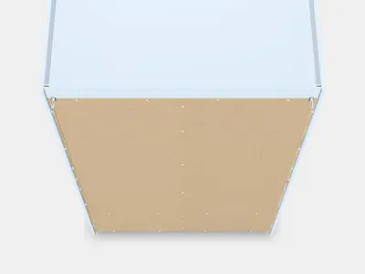 HAUGA Wardrobe with sliding doors Low-poly 3D model