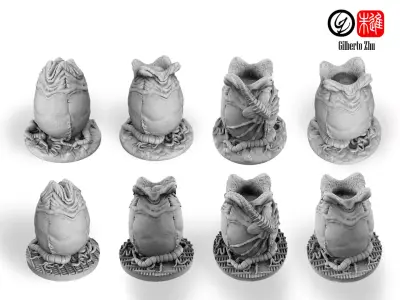 HR Giger - Ovomorphs or Alien Eggs - for FDM or SLA print 3D print model