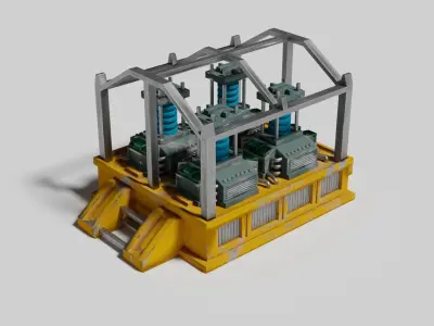 Oxygen generator Low-poly 3D model