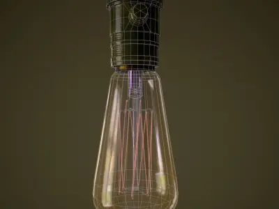 Vintage light bulbs Collection PBR Low-poly 3D model