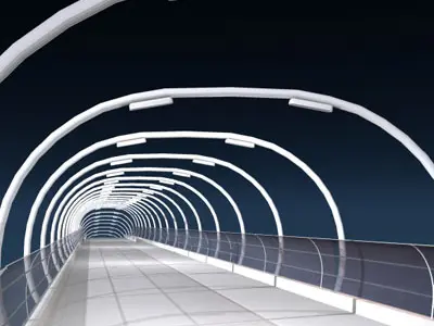 Bridge over body of water 3D model