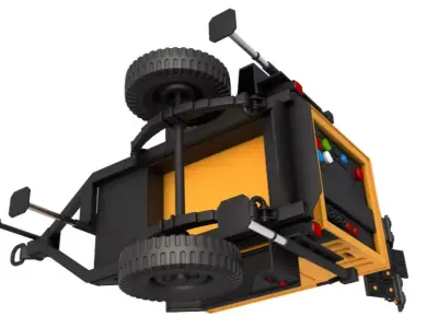 Mobile Construction Light Generator 3D model