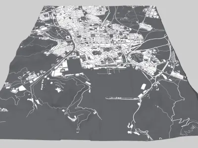 Cityscape Cartagena Columbia 3D model