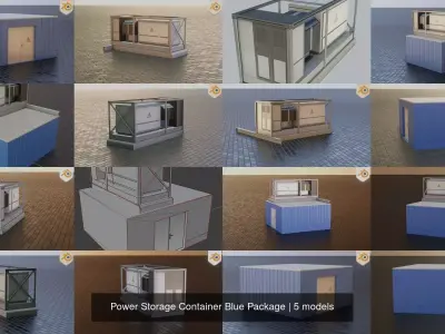 Power Storage Container Blue Package by vis-all-3d
