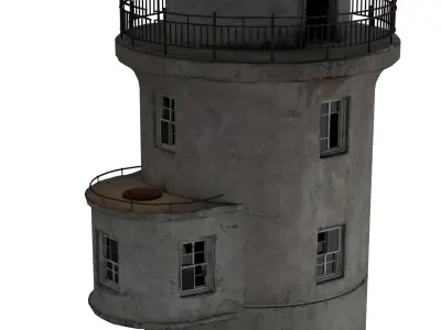 Lighthouse Low-poly 3D model 6