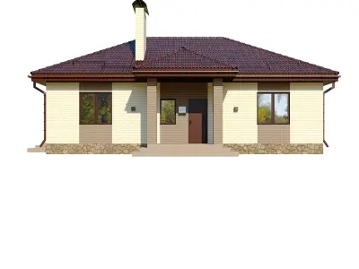 Cottage 3 house with two different views 3D model