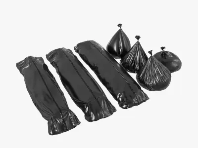 Bin bags set 3D model
