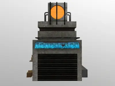 Cyberpunk City - Building 24 Low-poly 3D model