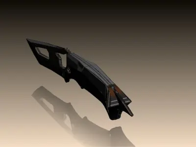 Knife with spring loaded window breaker 3D print model