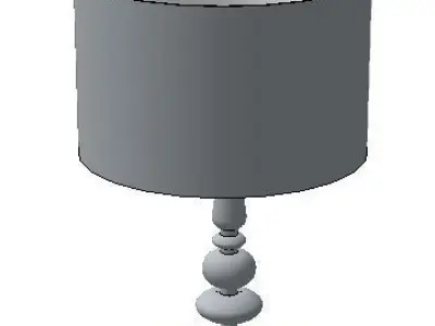 grey lacquer table lamp 46cm high Low-poly 3D model