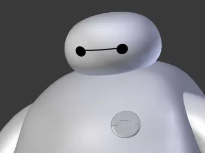 baymax big hero Low-poly 3D model