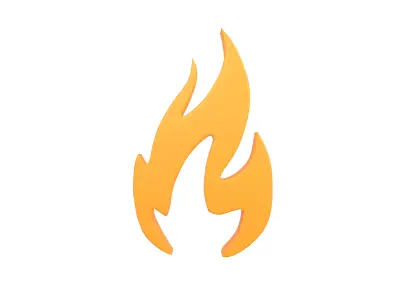Fire Symbol v3 004 Low-poly 3D model