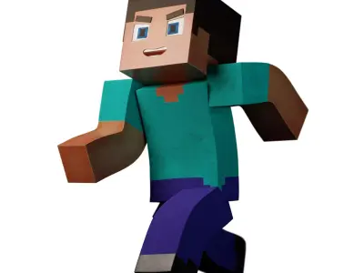 Minecraft Steve Low-poly 3D model