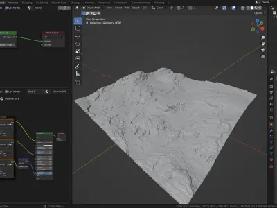 Arid Landscape 3D Model Low-poly 3D model