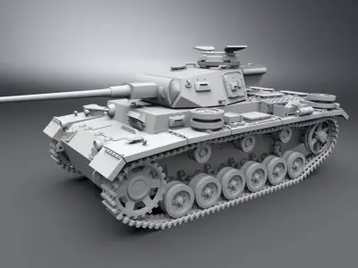 Panzer 3 Scale Model 3D print model