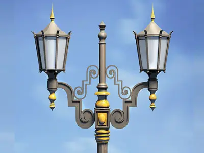 Victorian Lamp Free 3D model