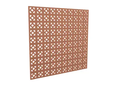 Breeze Block Wall V1 003 Low-poly 3D model