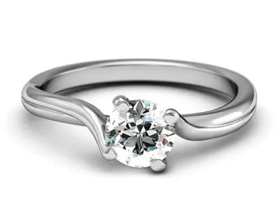 Solitaire Ring for woman 3D print model