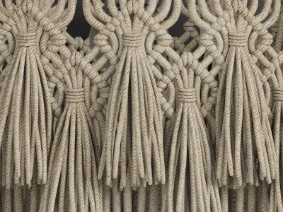macrame chandelier 02 3D model