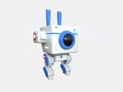 Robot C10 Police - Sentinel Character SciFi Design Low-poly 3D model