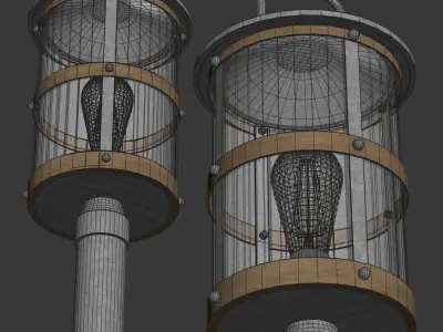 Hinkley Post or Pier Mount Lantern  3D model