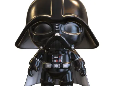 plushie Darth Vader Low-poly 3D model